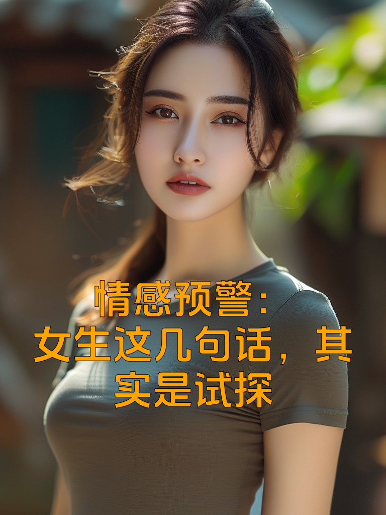 情感预警：女生这几句话，其实是试探