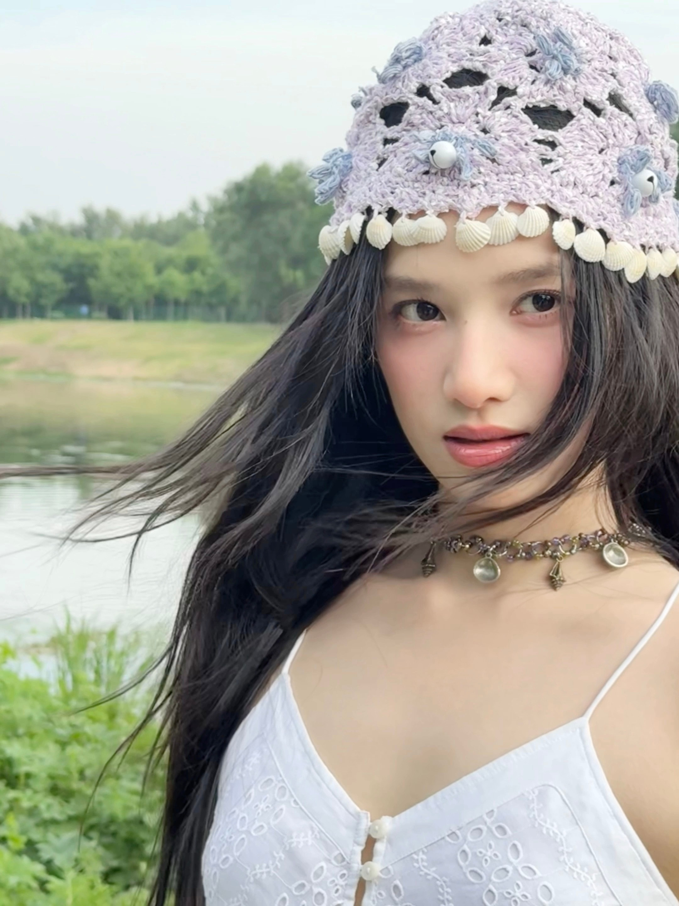 张婧仪，珍珠女孩，白裙少女。张婧仪