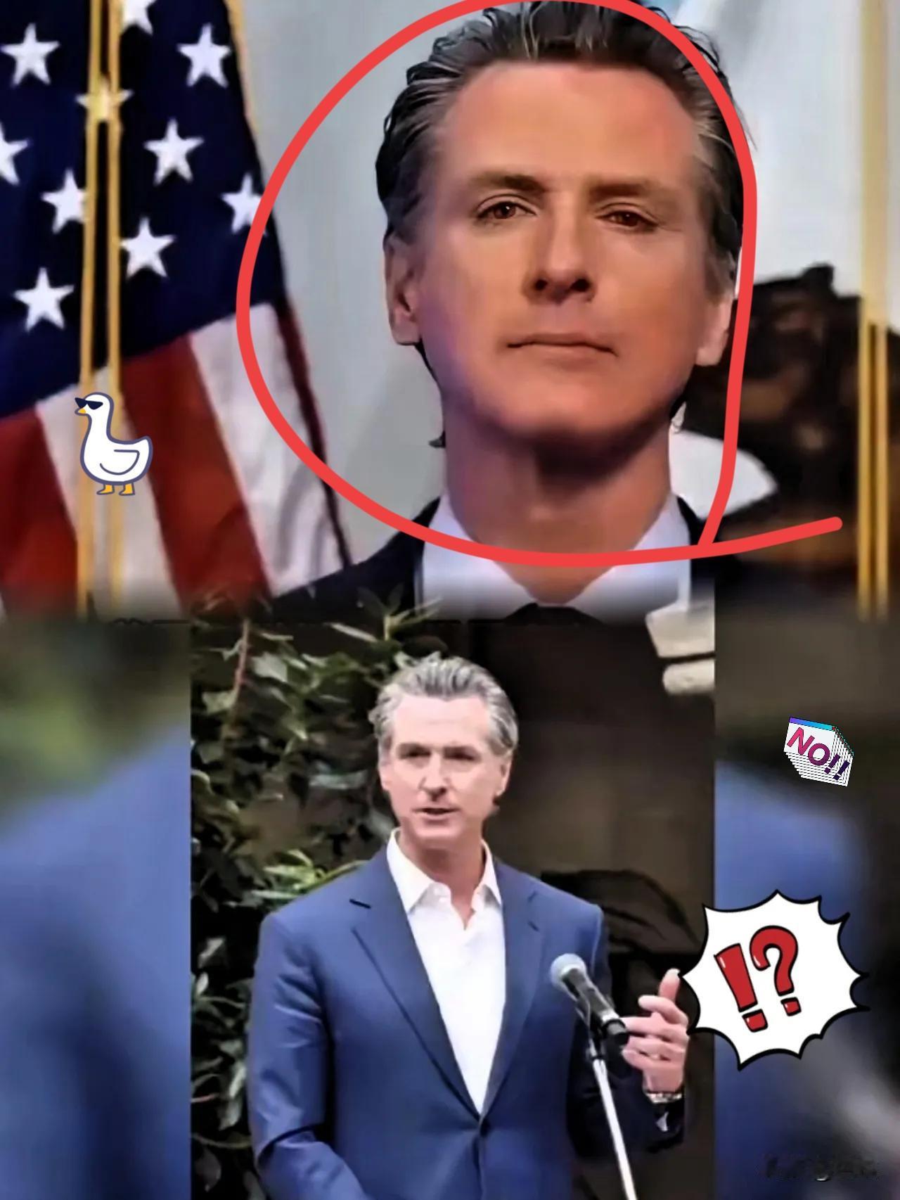 纽森这波操作太会了！一边喊话“美国关税不代表全民意愿”，一边让印着“加州制造