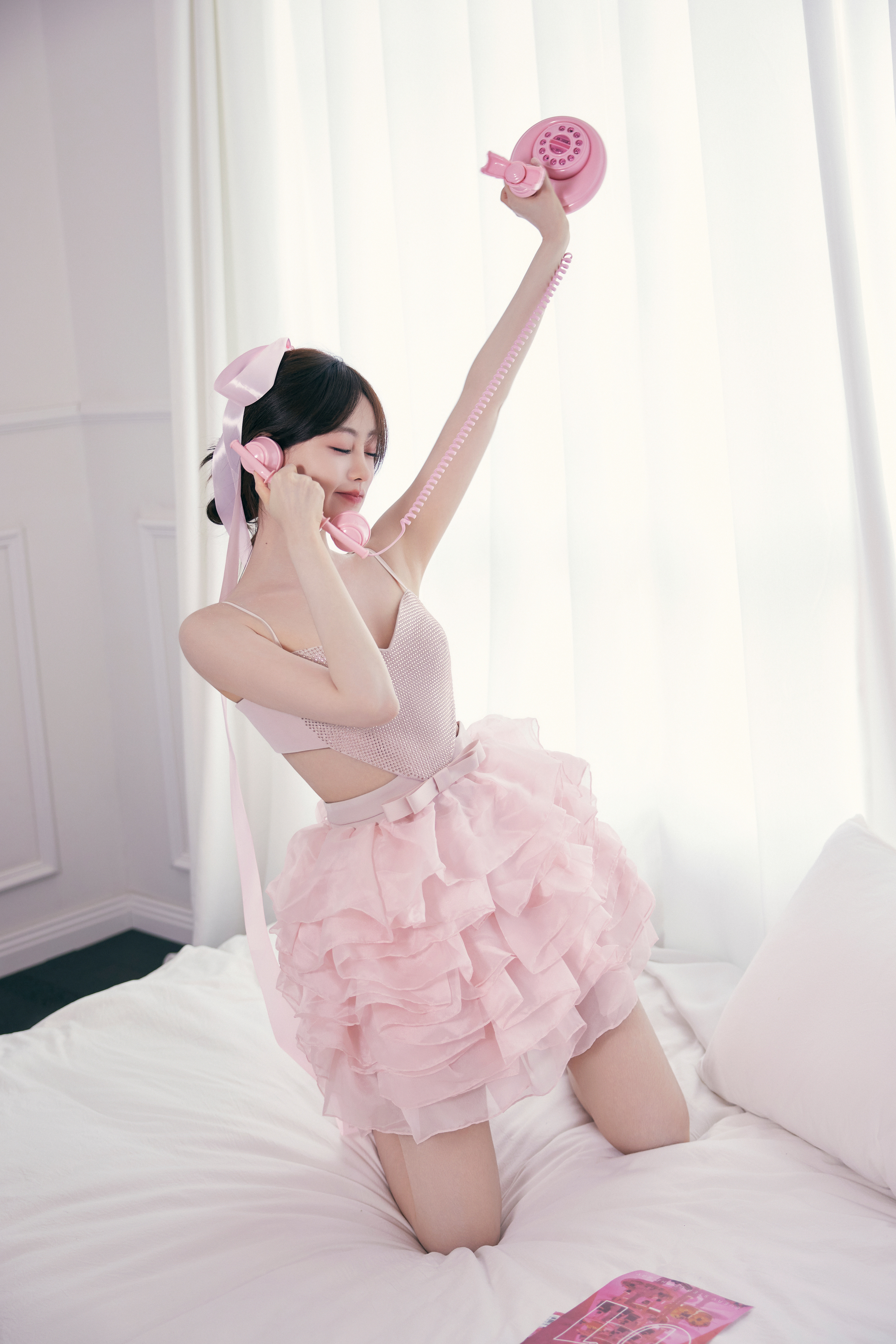 祝绪丹，淡粉轻柔，靓丽甜美。祝绪丹