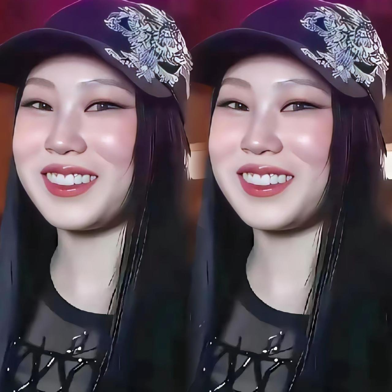 沈佳润这张脸，真的不能盯着细品。单看她的五官其实都不算拉垮，眼睛细长有特