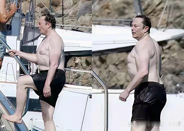 马斯克真是奇人，身材就不像正常人，胸肌出奇的宽大，四肢纤细，异于常人啊！