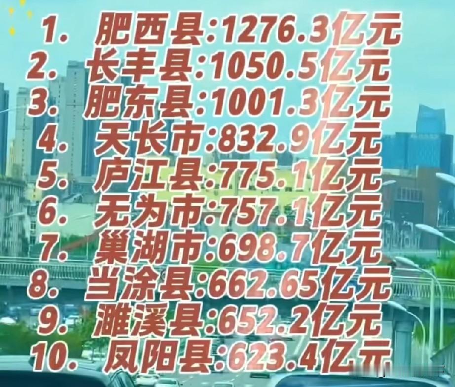 合肥市肥东县官宣gdp破千亿，安徽省第三个千亿县2月12号，安徽省合肥市肥东县