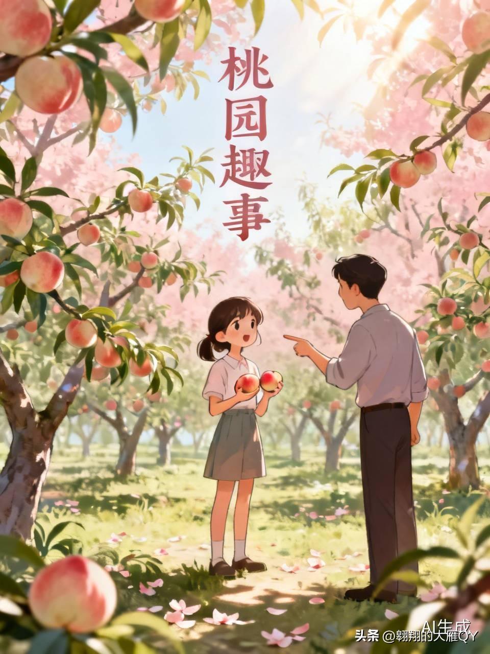 有一个美女路过一个桃园，随手就摘了两个桃子。不料正好让看桃园的大哥看到了。大哥