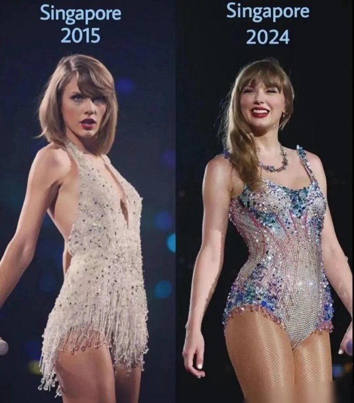 欧美歌手真的很难保持身材，即便是霉霉也不行