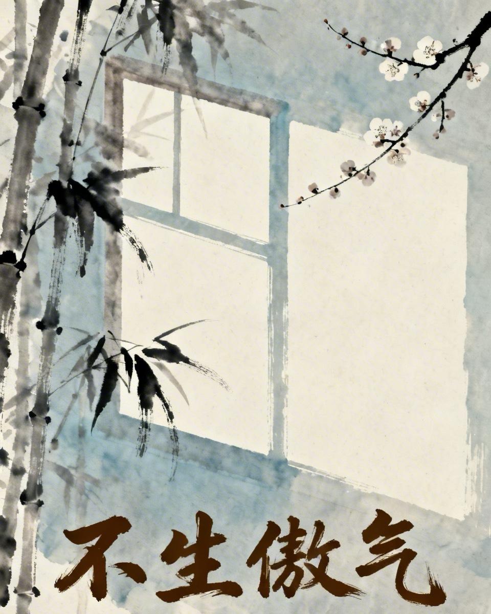 不生傲气郑板桥有一对联：虚心竹有低头叶，傲骨梅无仰面花。”谦逊者看似无