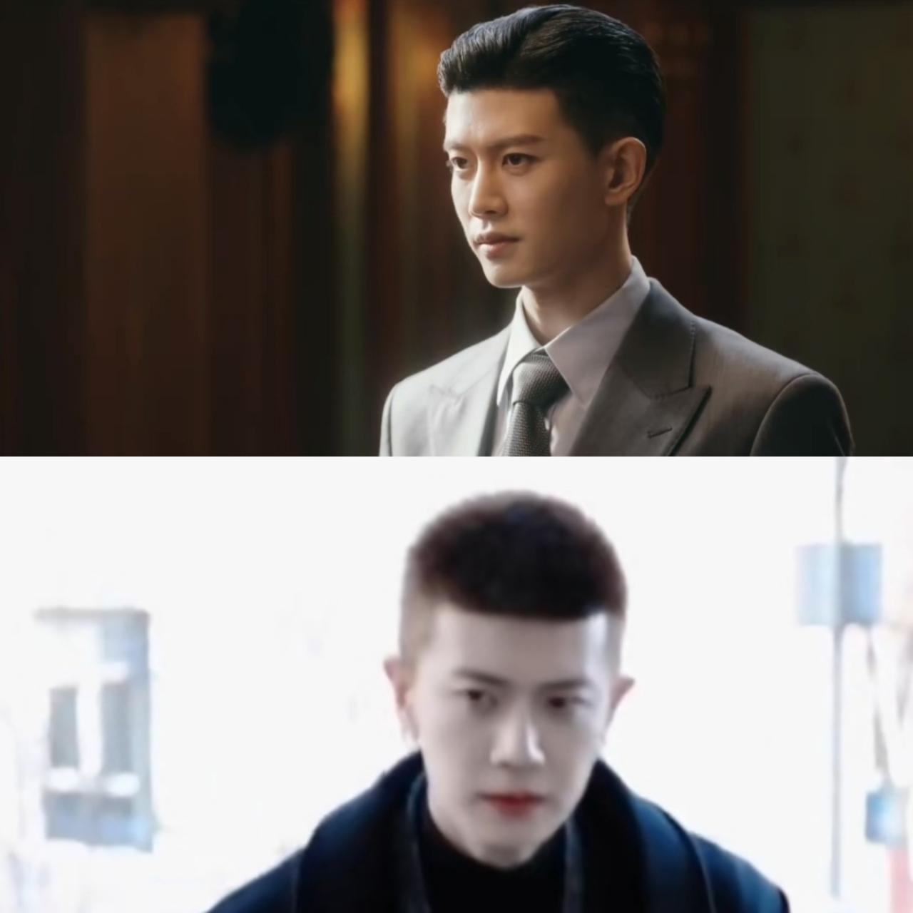 各位有没有发现？任嘉伦在风与潮中的大背头造型，和他最近去录制春晚的路透寸头造型，