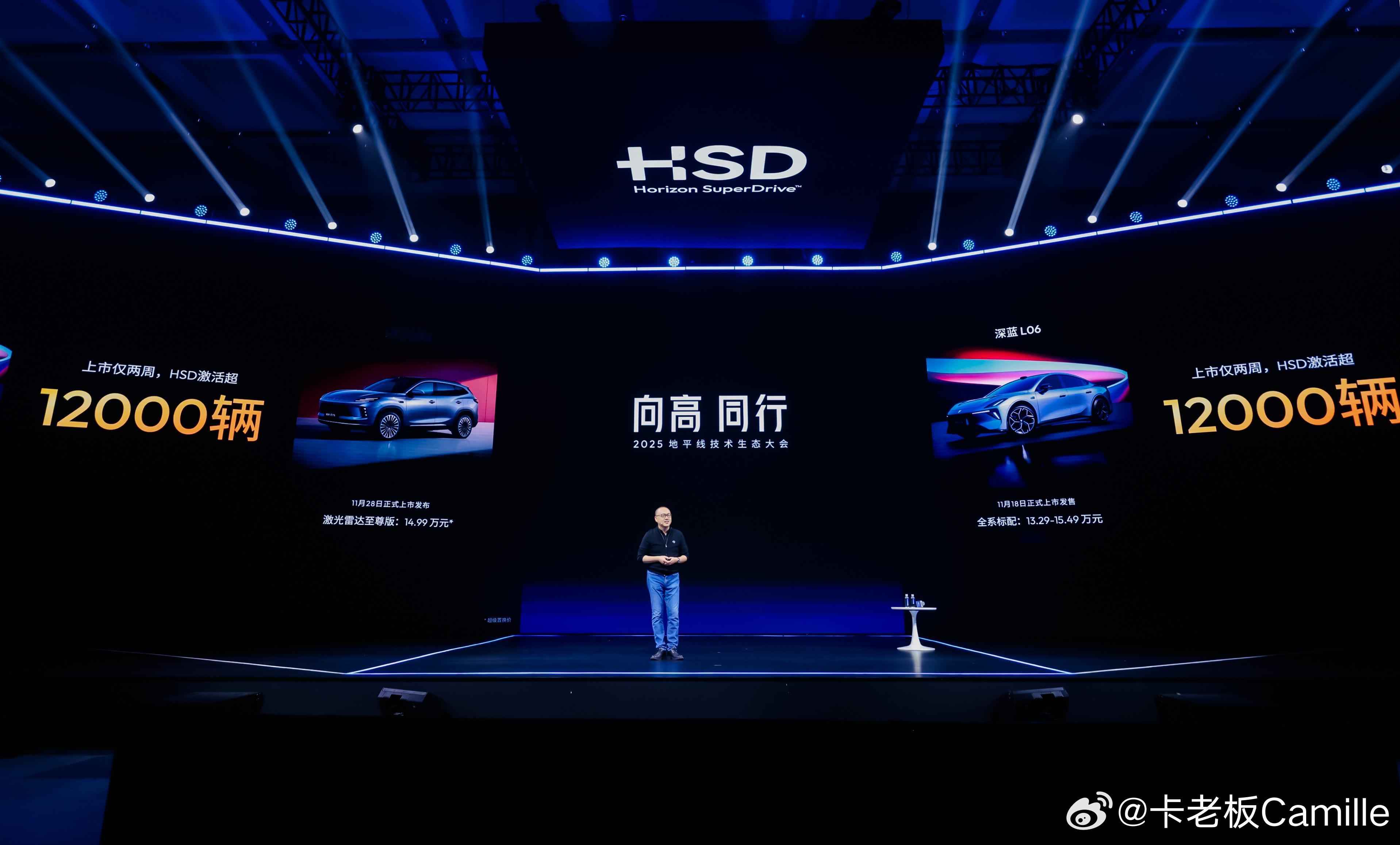 2025地平线技术生态大会地平线HSD激活车辆超1.2万人在现场，坐在台下听余