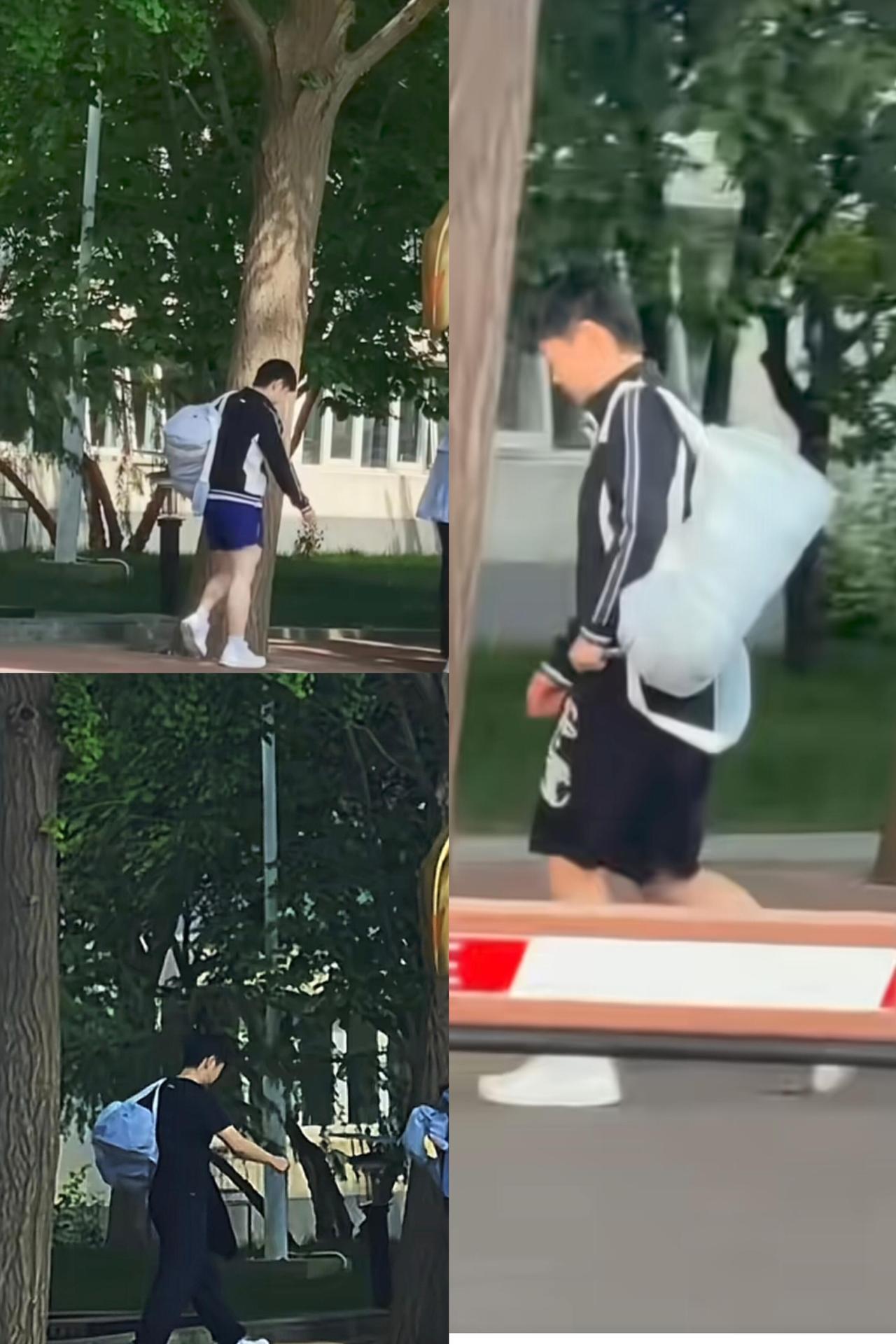 孙颖莎怎么做到的，背着训练包，上下训多少次都是这个状态，一眼就看到了！孙莎莎太