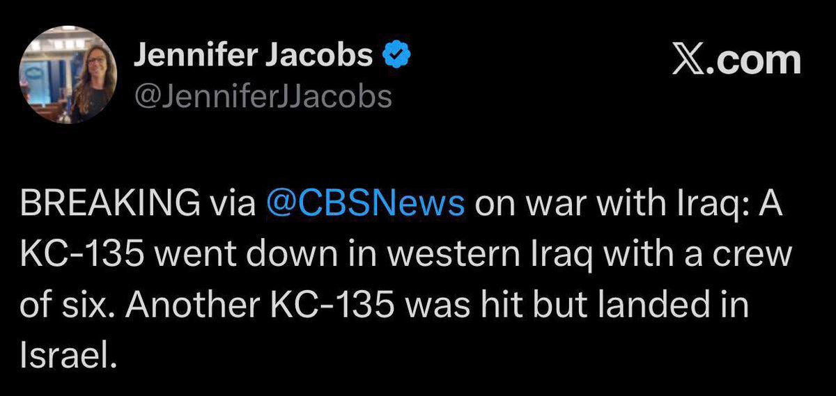 🔻据osint报道，有未经官方确认的图像显示一架受损的美国空军KC-135