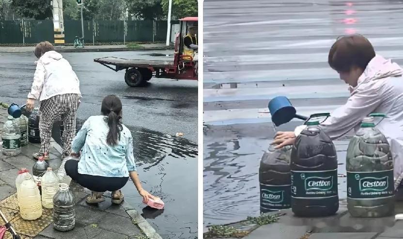 这些人是在干什么？雨过天晴以后，成都的街头出现了奇怪的一幕。几位大姐，蹲在马
