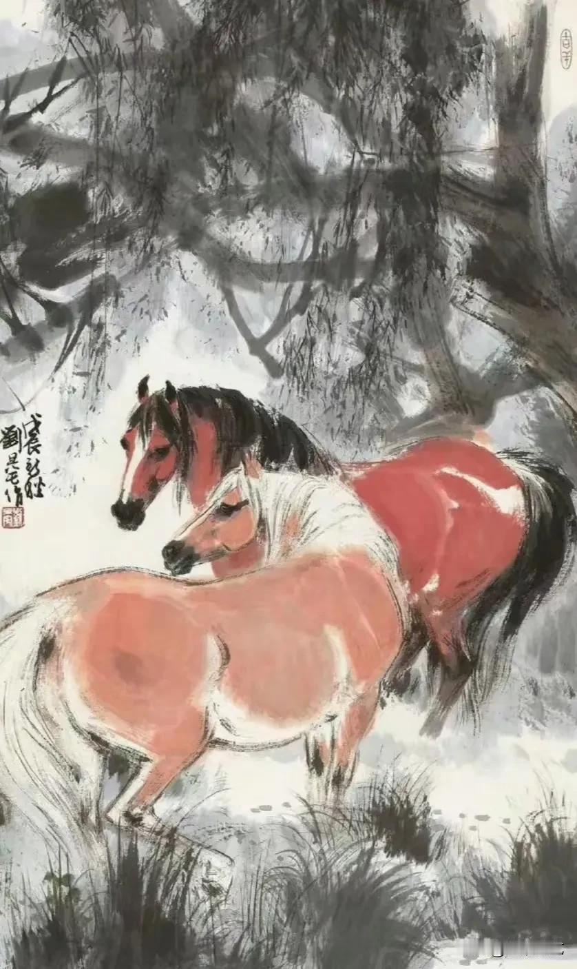 不比不知道，一比吓一跳！徐悲鸿看到了，也会觉得自愧不如吧！刘旦宅与徐悲鸿