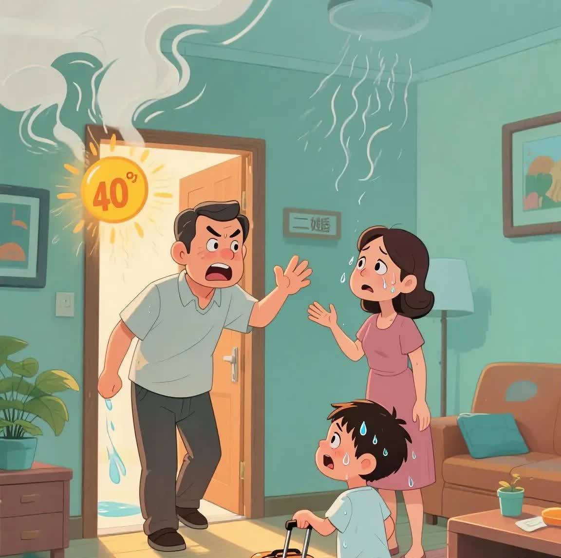 40℃的高温后妈连电扇都关，离婚后你还敢把孩子留给对方抚养吗？今天看到这