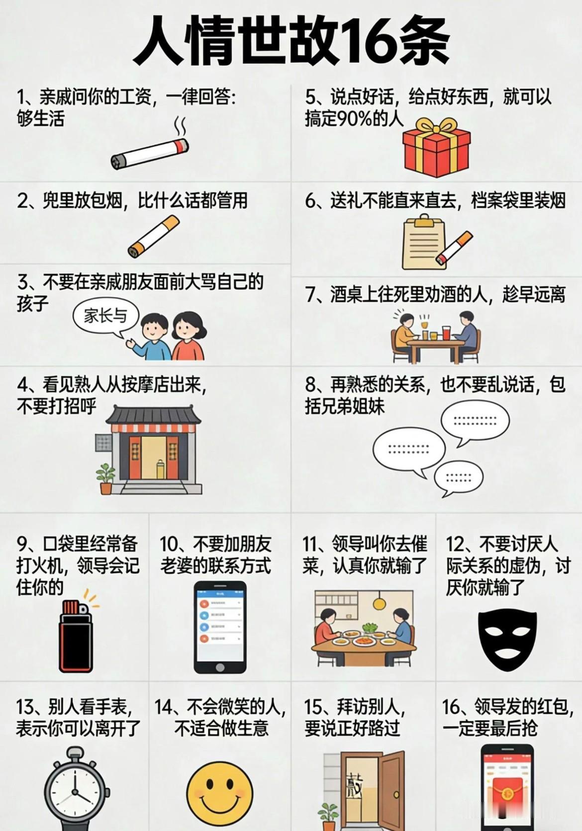 必须谨记的人情世故16条