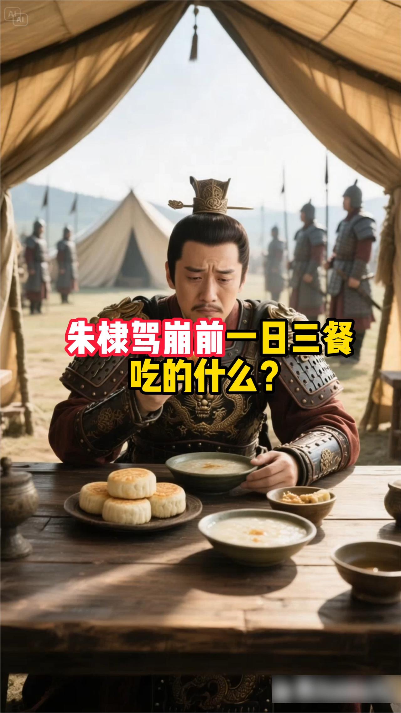 朱棣驾崩前的一日三餐吃的什么？·早上7点，一点软饼和稀粥，此时身体已经开始难受