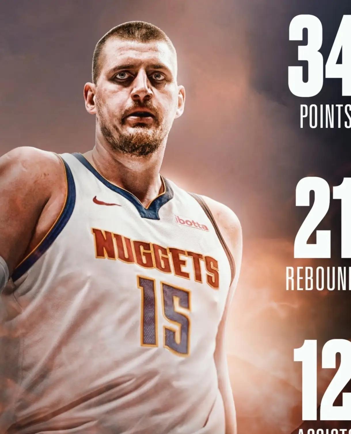 掘金的约基奇上场时间太久了！最近几场比赛，约基奇每场的上场时间都超过了38分钟。