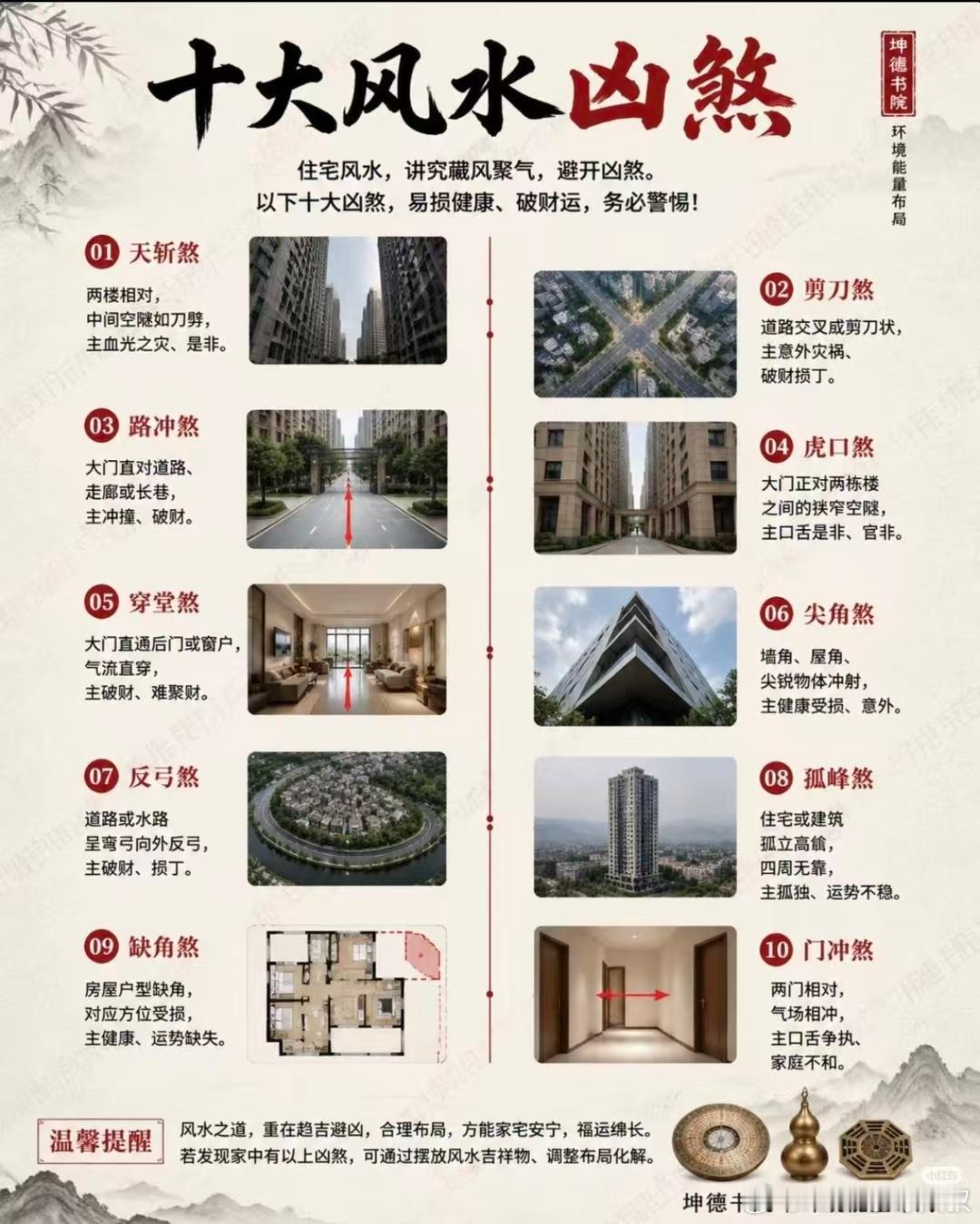 十大阳宅风水凶煞。​​​