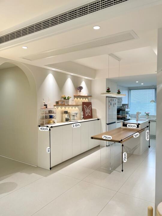 开放式厨房➕2 m²岛台餐桌太实用了，可抄作业