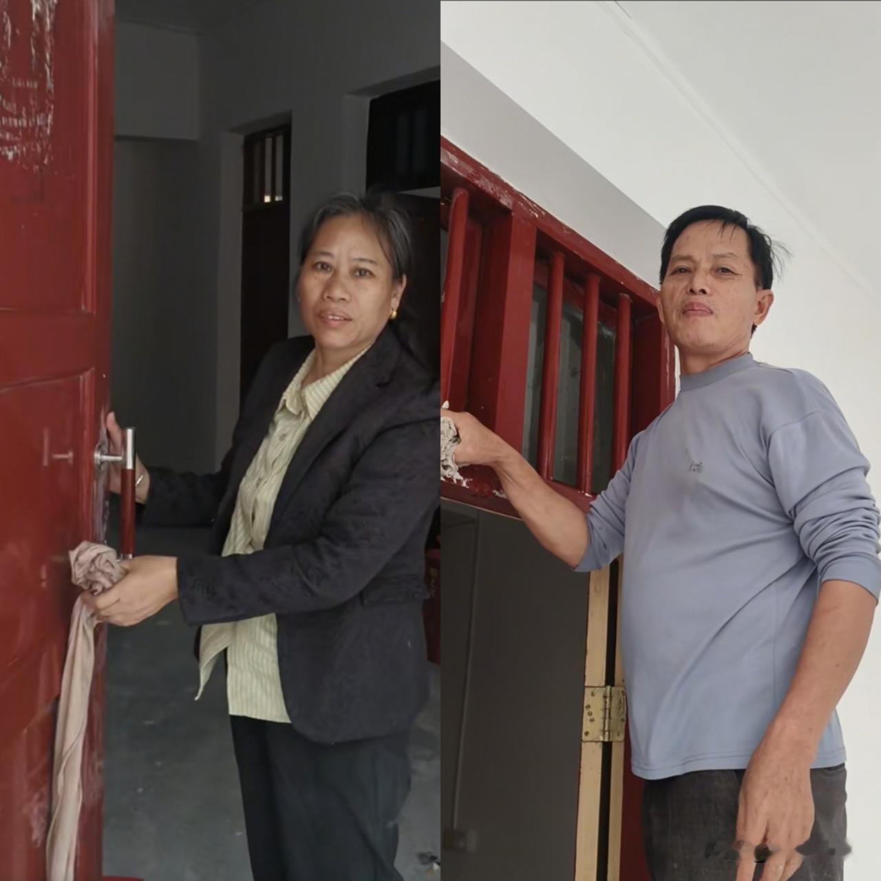 梁志辉找到了，他爸妈天天在家里打扫卫生。这个家庭经济条件不好，梁爸多年奔波在外找