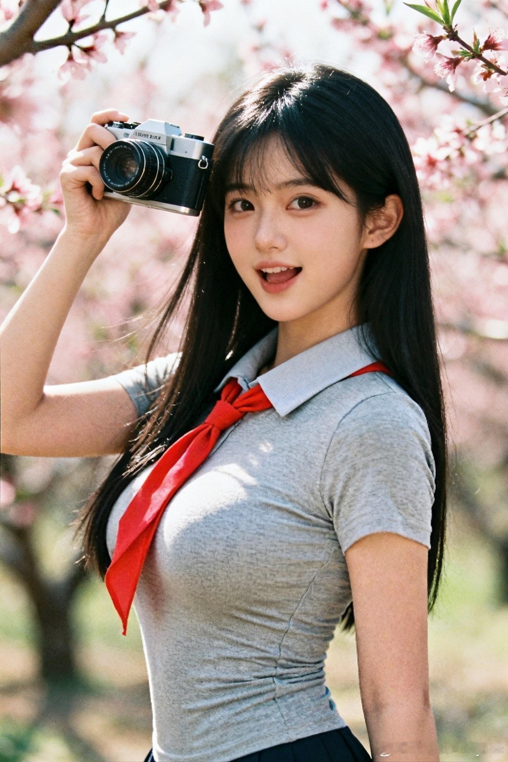 上一个三月三，桃花树下拍到了初恋机📷老相机是我的最爱，不如相约下一个三月三，那