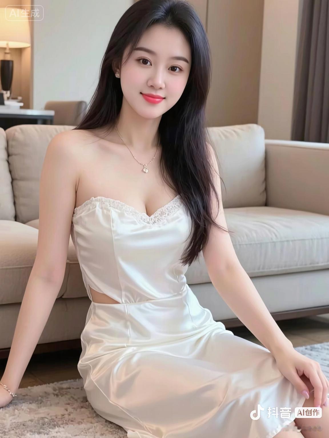 性感小白裙好身材好气质颜值在线