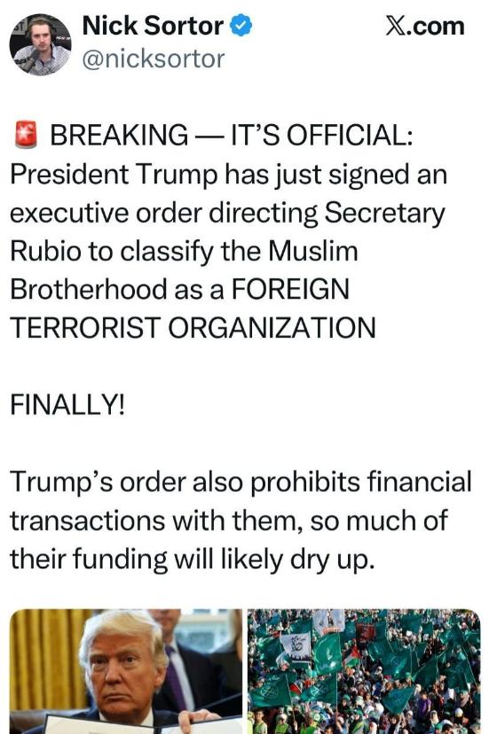 突发消息，正式确认： 川普总统刚刚签署行政令，指示Rubio国务卿将M