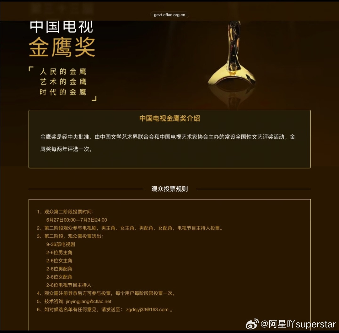 金鹰奖第二阶段投票开启，我扫了一眼入围名单，这届竞争，比往年更卷了。金鹰奖近年改