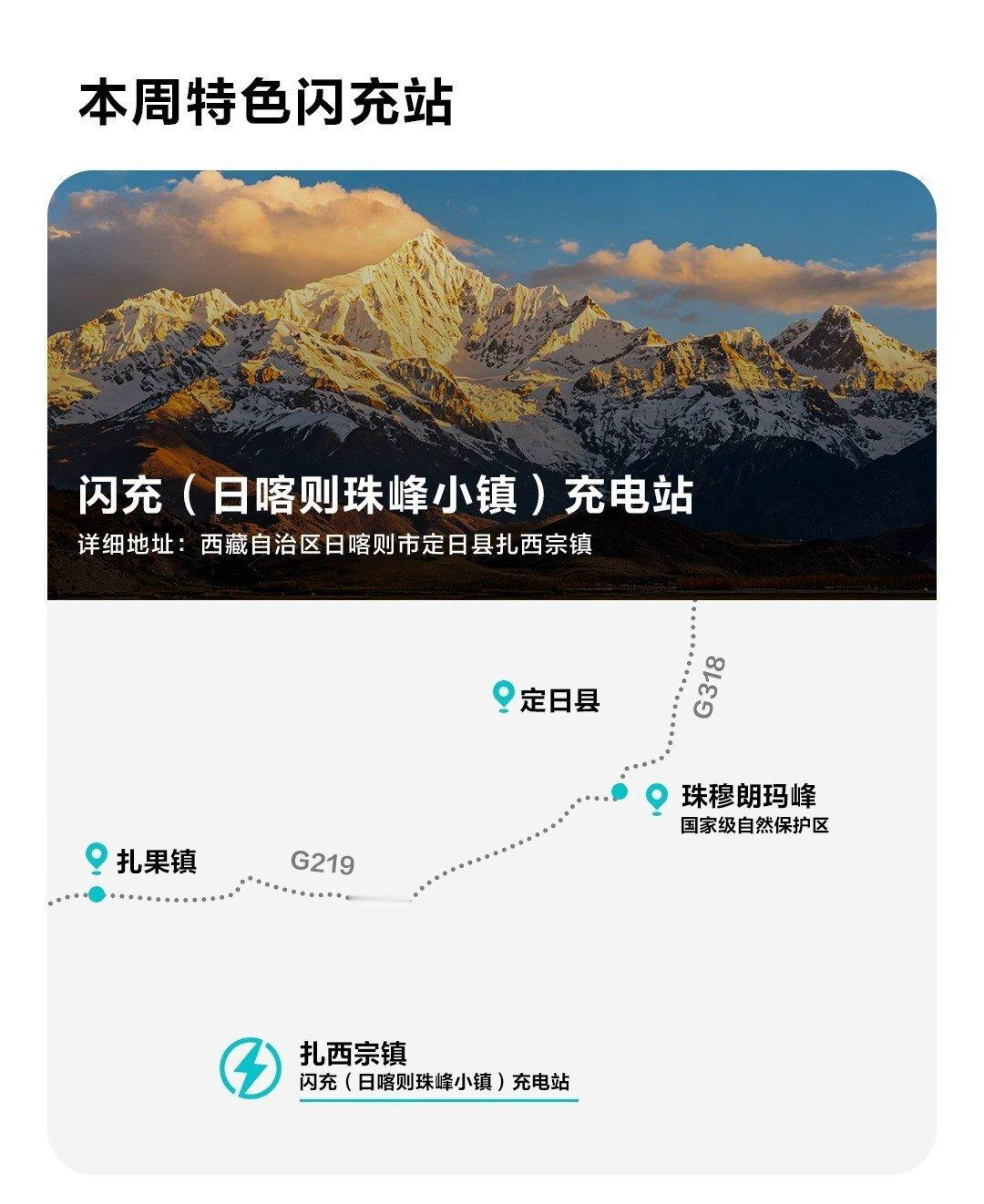 乖乖，比亚迪珠峰小镇闪充站已经正式投入运营了，这是目前全球海拔最高的闪充站，也是