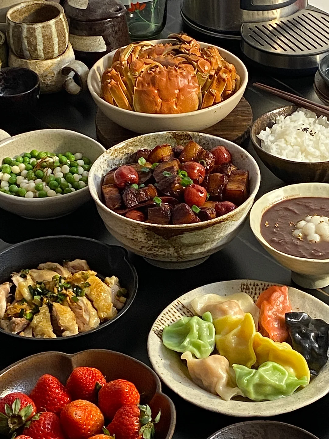 年夜饭📜山楂烧肉 年糕炒蟹 五福临门饺子🥢