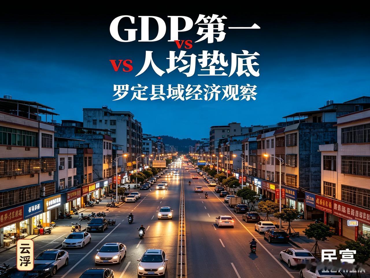 GDP高≠有钱！罗定总量第一，人均垫底，强县到底看什么？罗定人口多，GDP