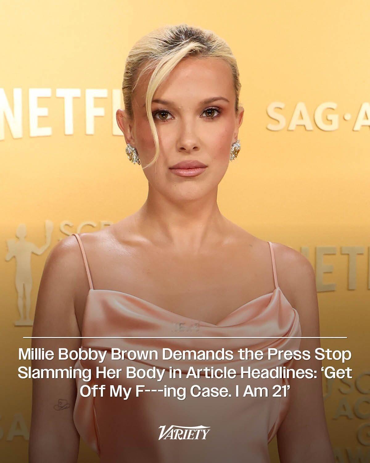 小11喊话媒体停止抨击她的身材《怪奇物语》“小11”米莉·波比·布朗近日对媒体喊