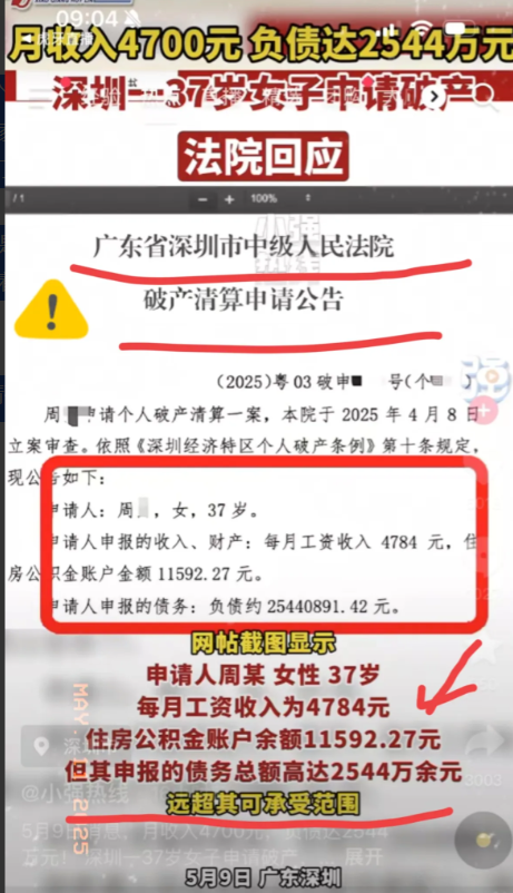 她是怎么做到的？我想学有懂得吗？37岁女子身负2544万巨债，却能申请