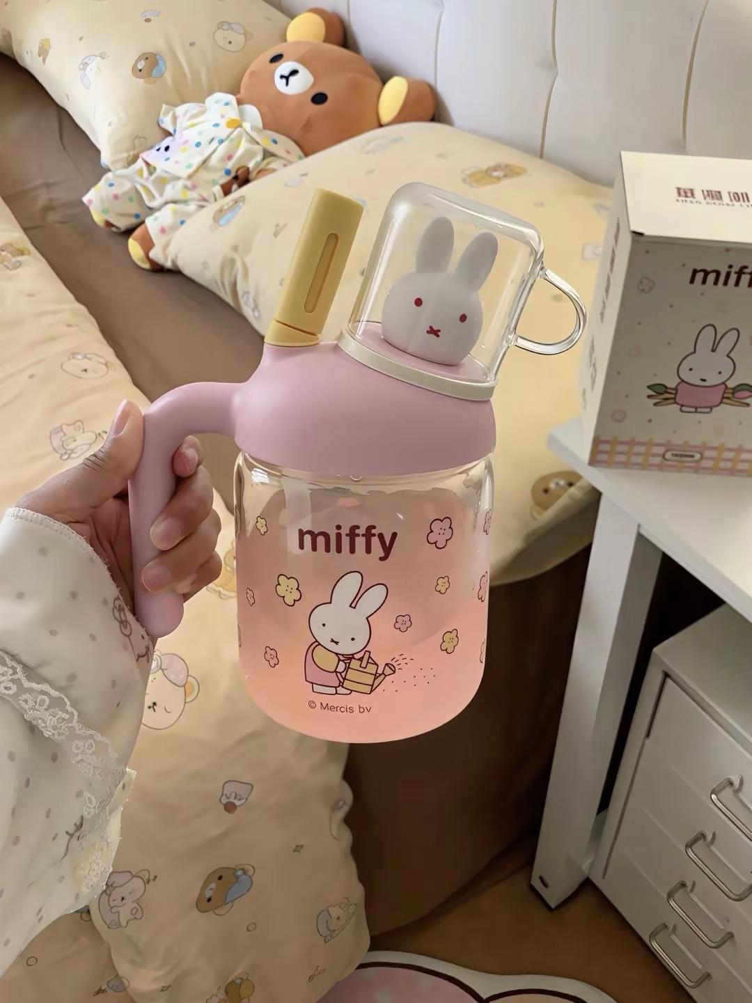 Miffy米菲吸管杯🐰。少女心爆棚的治愈系饮水神器高颜值杯子吸管杯