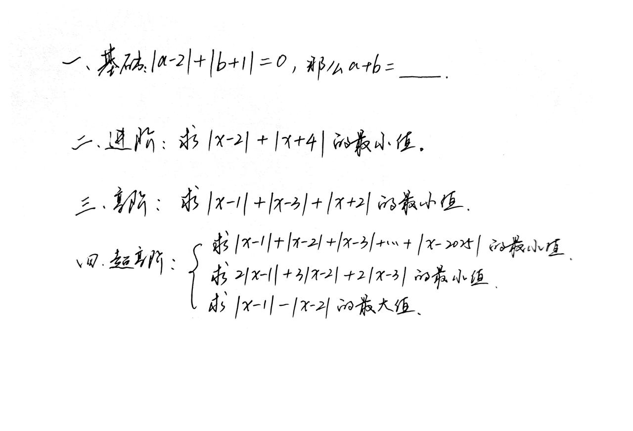 怎样才能学好数学以初一的绝对值为例（如图）一、这个知识点只掌握到基础应付