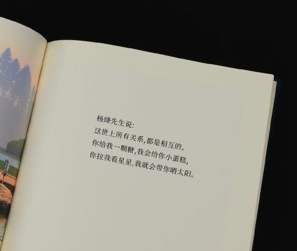 世上所有的关系都是相互的。