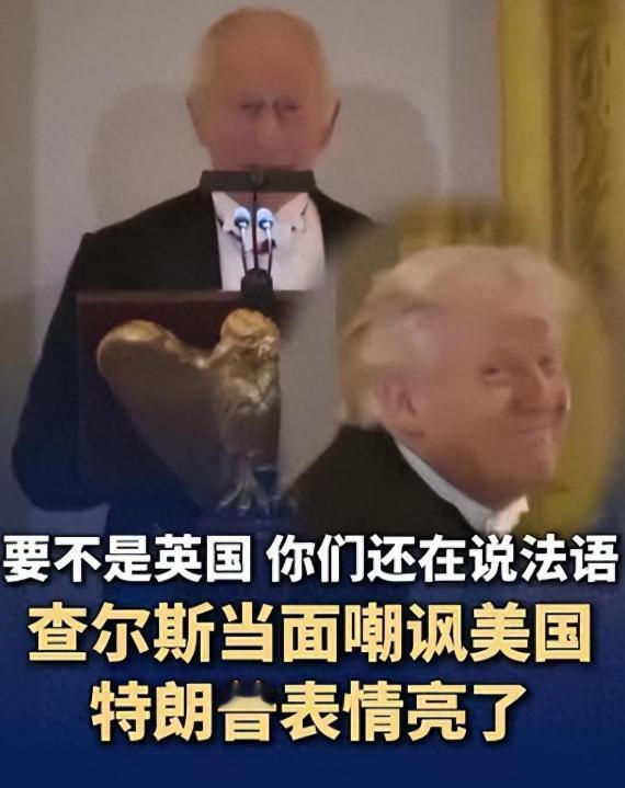 英国国王当面嘲讽特朗普：要不是因为英国，你们现在说的是法语。当地时间202