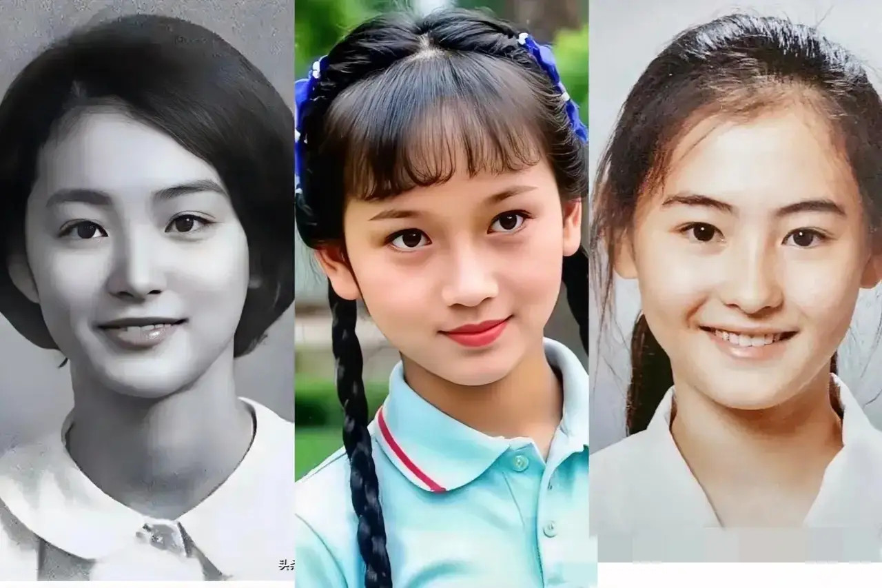 林青霞、赵雅芝、张柏芝，三个大美女小时候的照片，没想到竟然是赵雅芝最美。芝姐果然