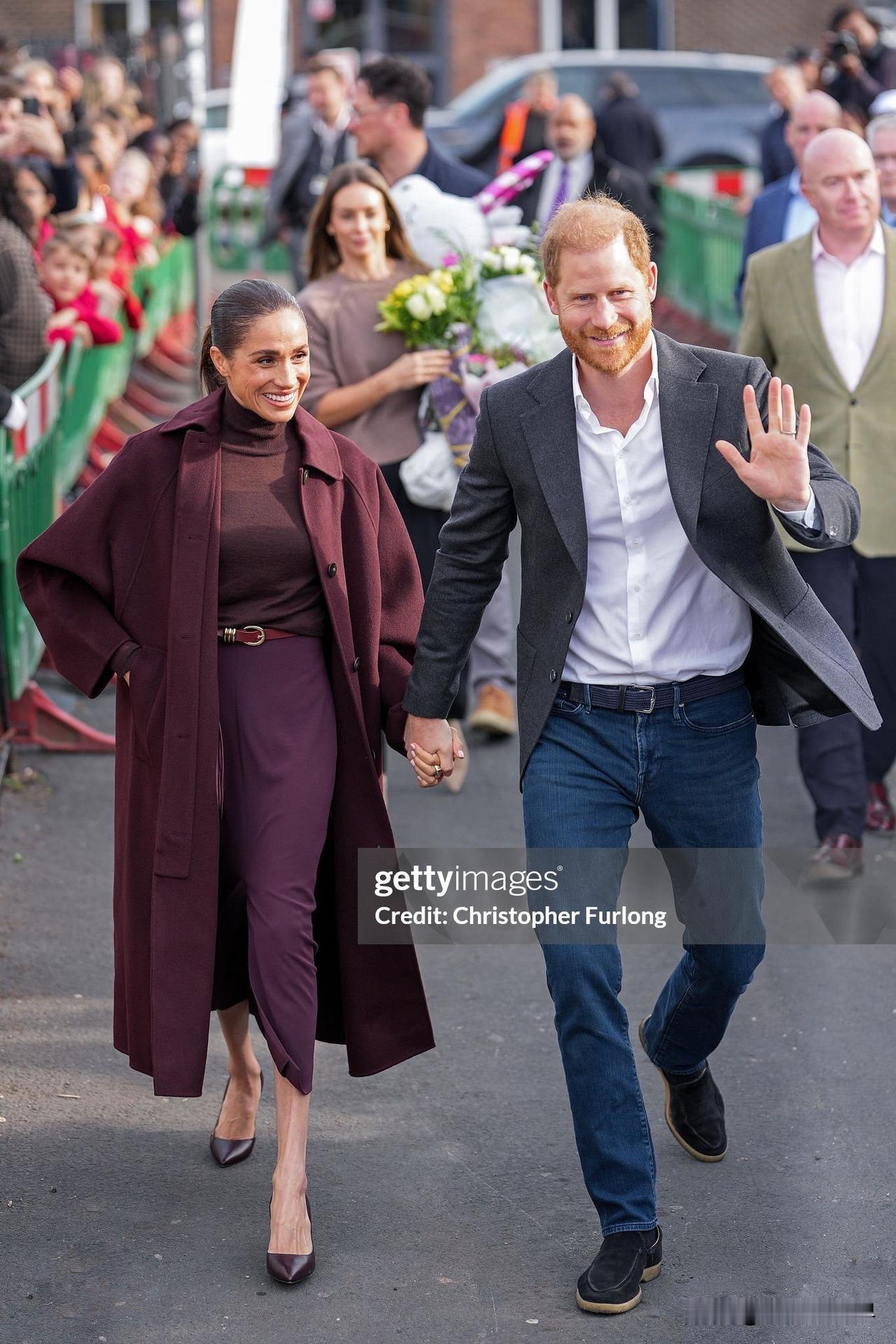 英国萨塞克斯公爵哈里王子与妻子梅根·马克尔