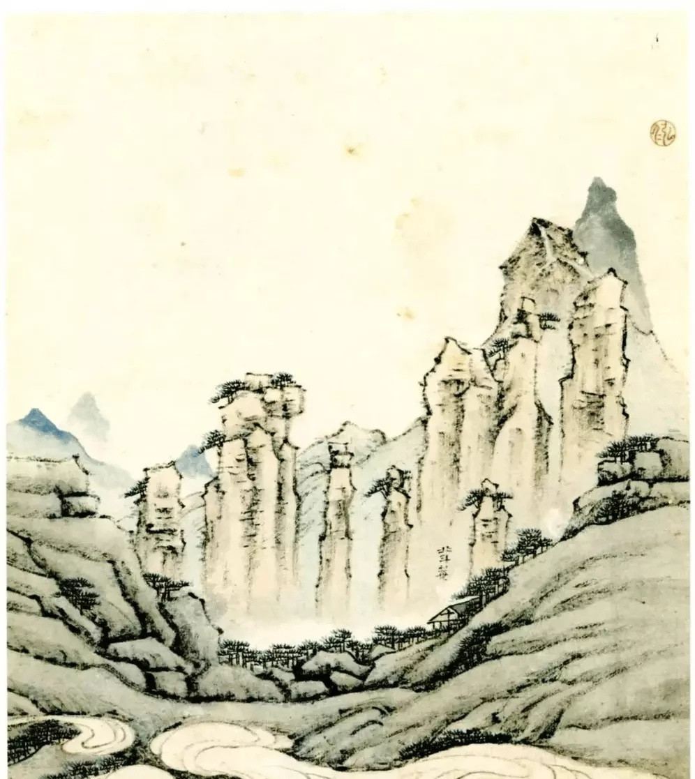 弘仁(1610—1664)，"新安画派"创始人。俗姓江，名韬，字六奇，又名舫，字