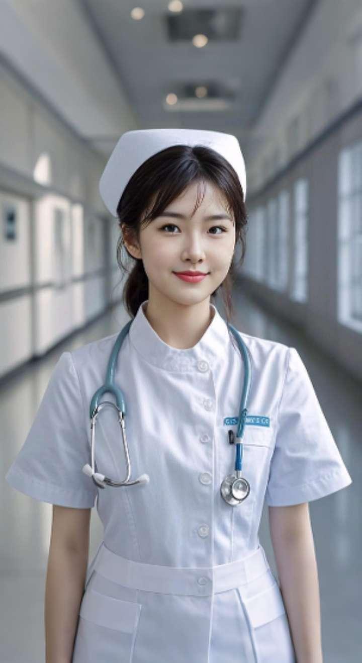 AI扩图清新护理佳人