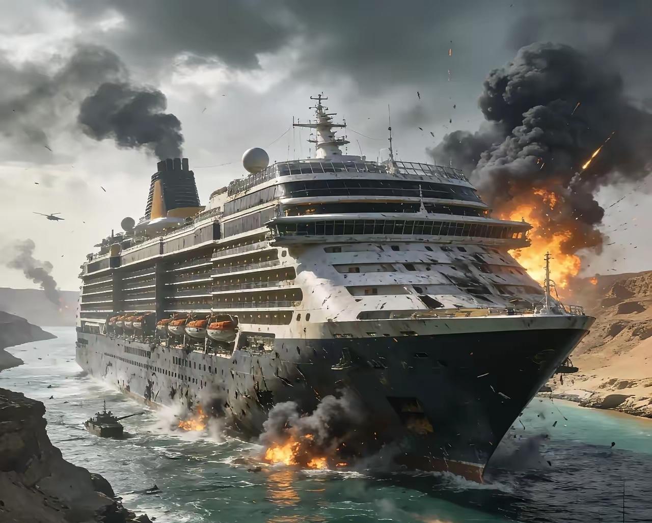 3月12日，霍尔木兹海峡，数百艘货轮油轮被困在这里，几乎天天求美军护航，结果万万