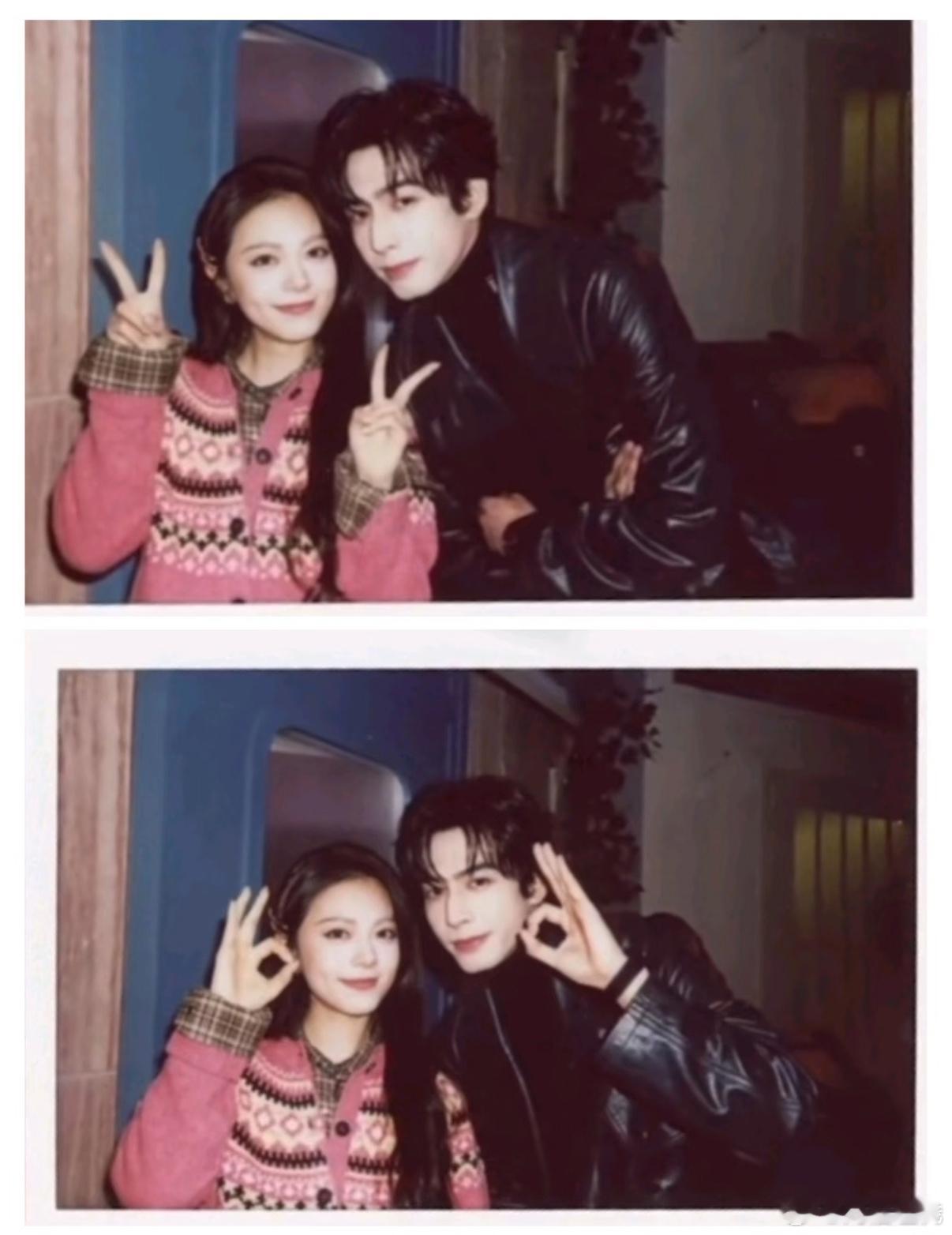 宋威龙赵今麦拍立得合照，这就是我新晋的豹豹猫猫啊