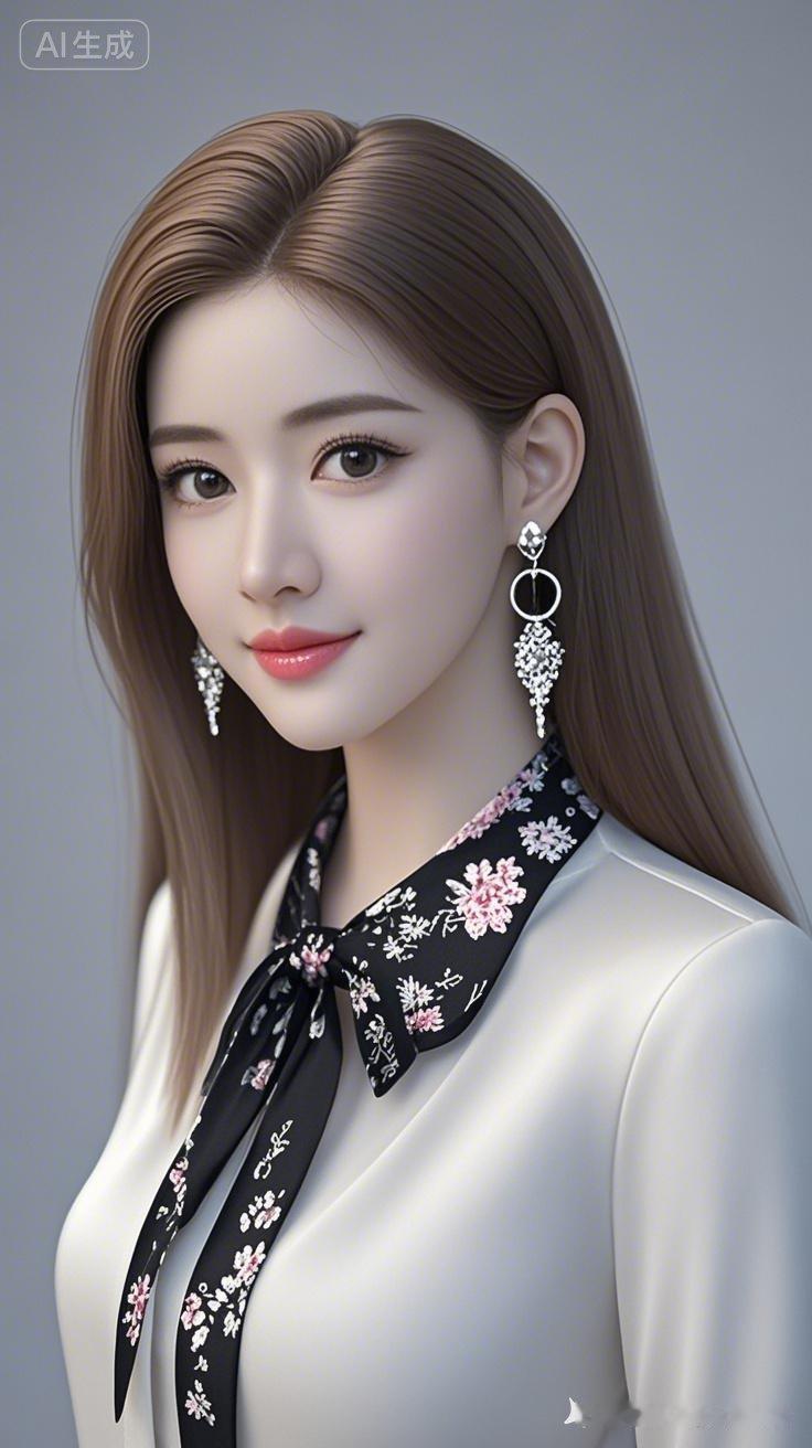 优雅气质，花边领口，时尚耳环，完美搭配