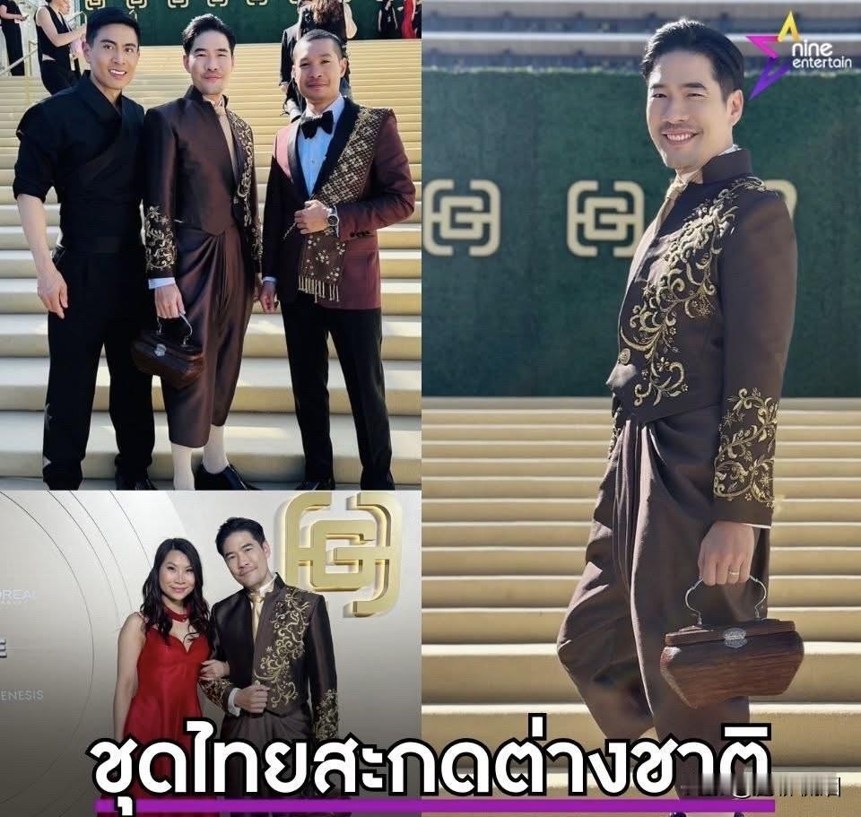 【Woody身穿泰服在好莱坞走金毯。。】Woody身穿泰服在好莱坞参加Gold