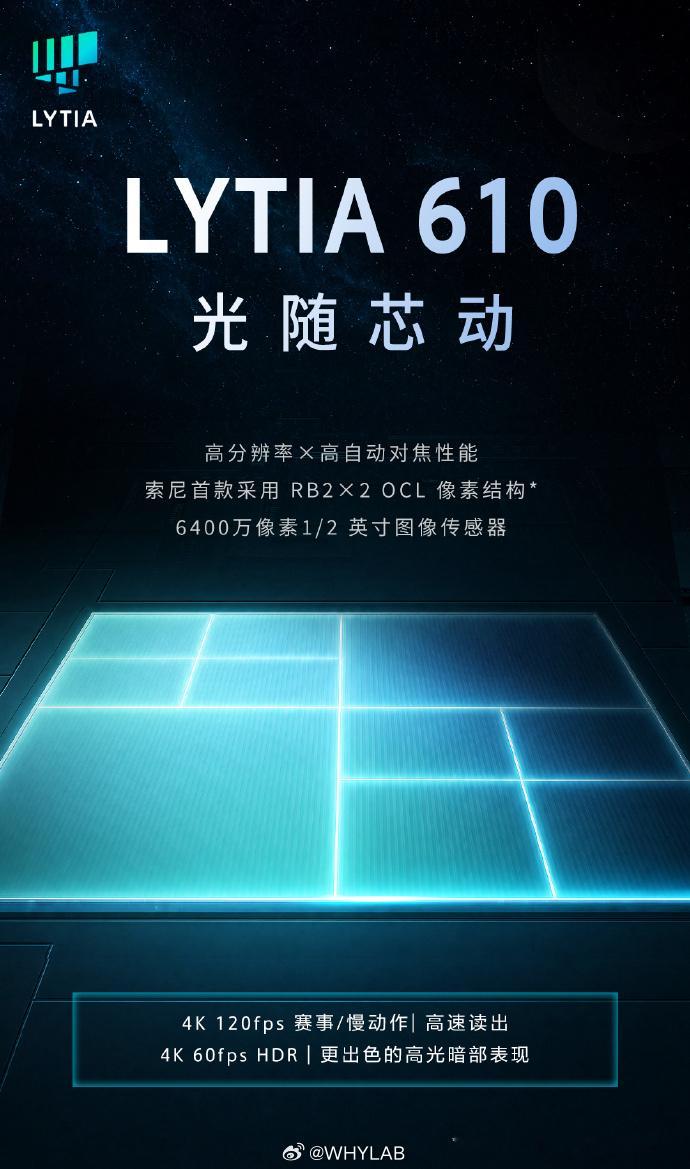 索尼LYTIA610发布，中底潜望，也是索尼首款采用RB2×2OCL
