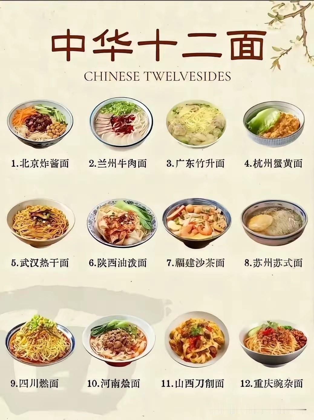 中华十二面，你对这个排名满意吗？说实话，陕西比油泼面好吃的面食可多多了，可是外