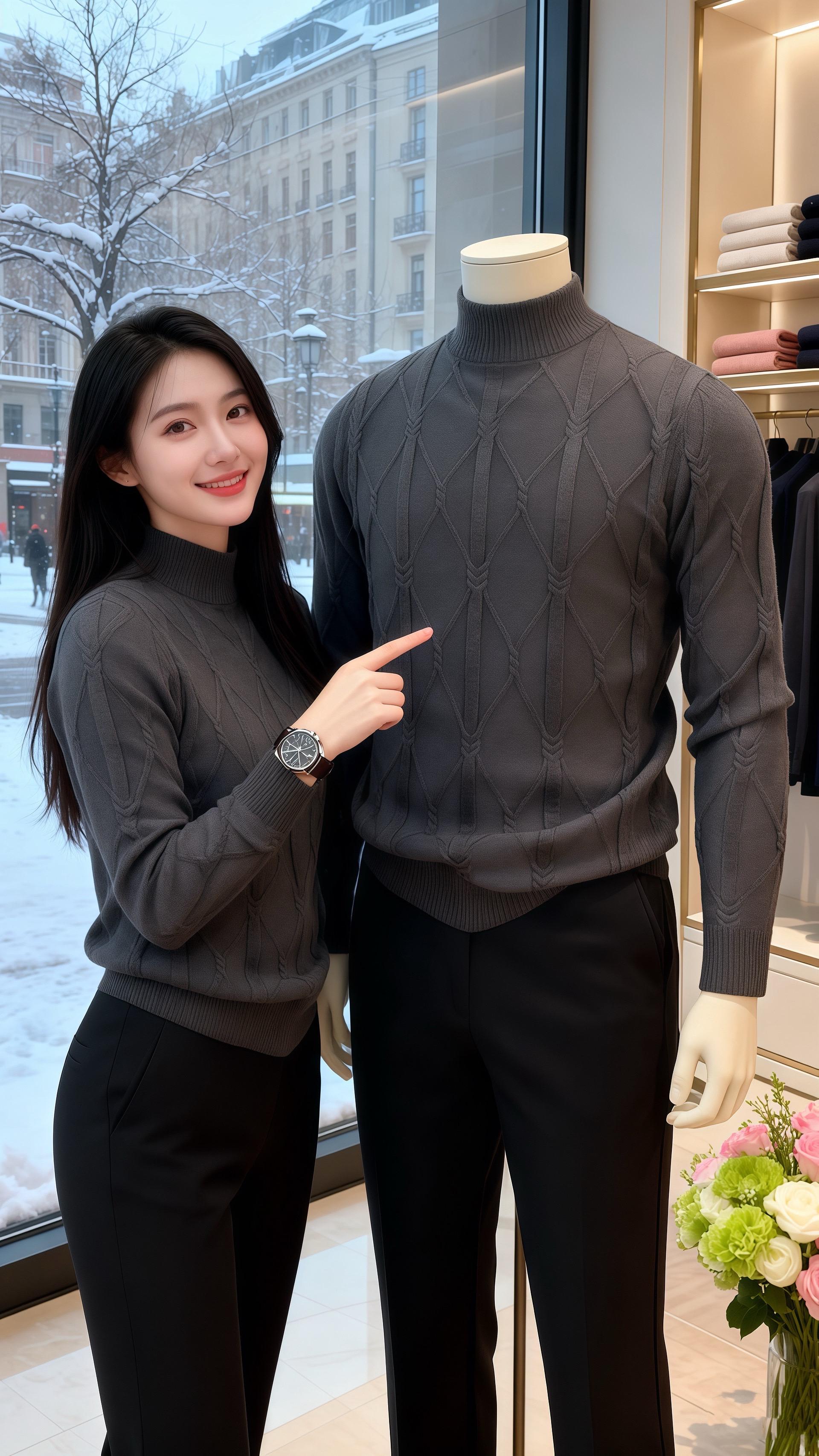 菱纹雪温  北城的雪絮绕着玻璃窗，皓明推开咖啡店的门，一眼就看见许妍倚...