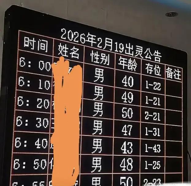 看到这个，眉头都皱起来了！人的一生，短暂且价值如何？一张殡仪馆的电子屏照片，