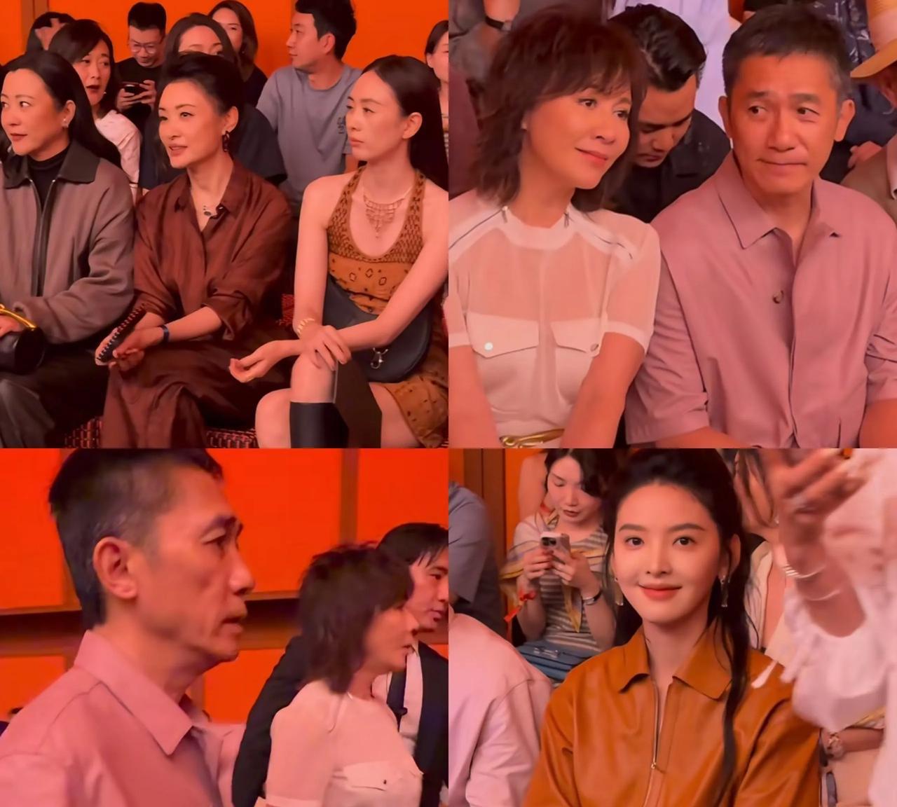 爱马仕大秀众星云集！上海爱马仕大秀好多明星啊，不但有梁朝伟刘嘉玲夫妇，还有周涛、