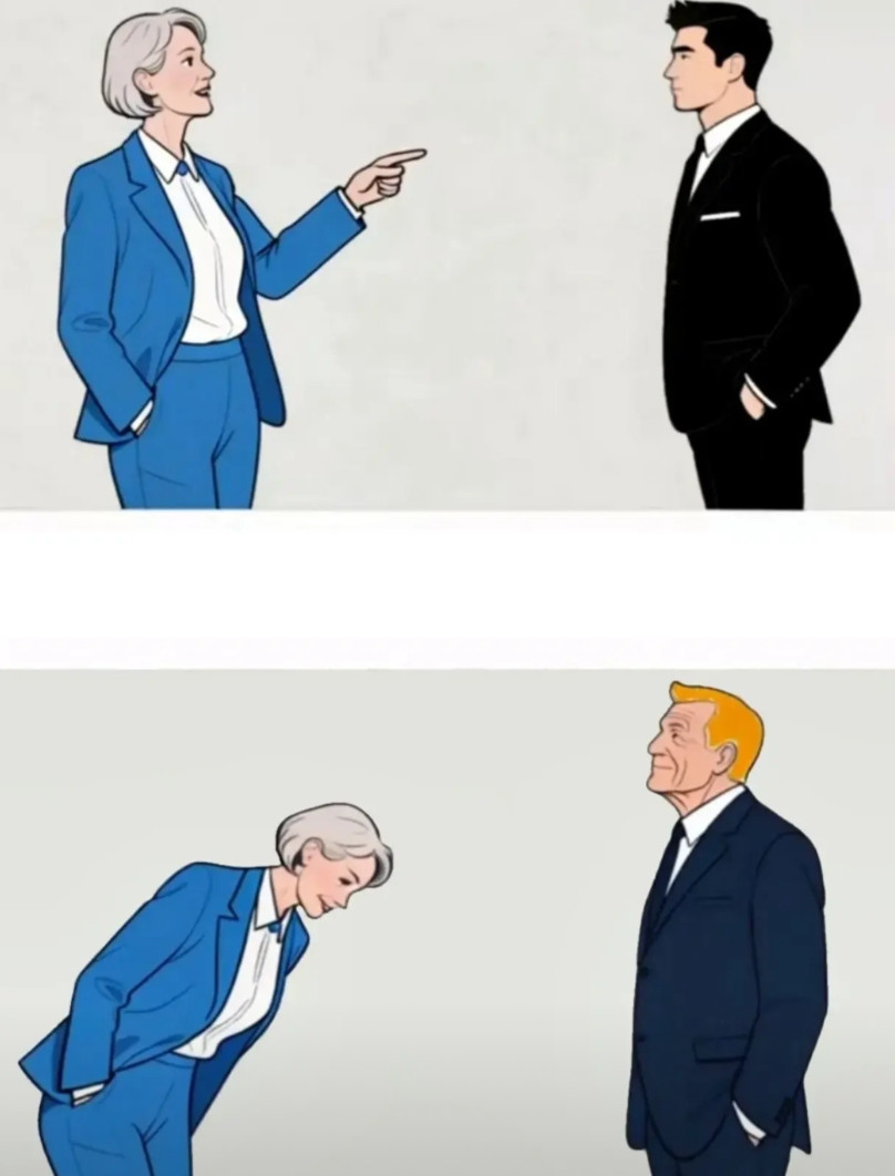 一图看懂欧盟的心态。英国只加了10%，欧盟觉得自己更有份量，想摆架子在谈判中拿